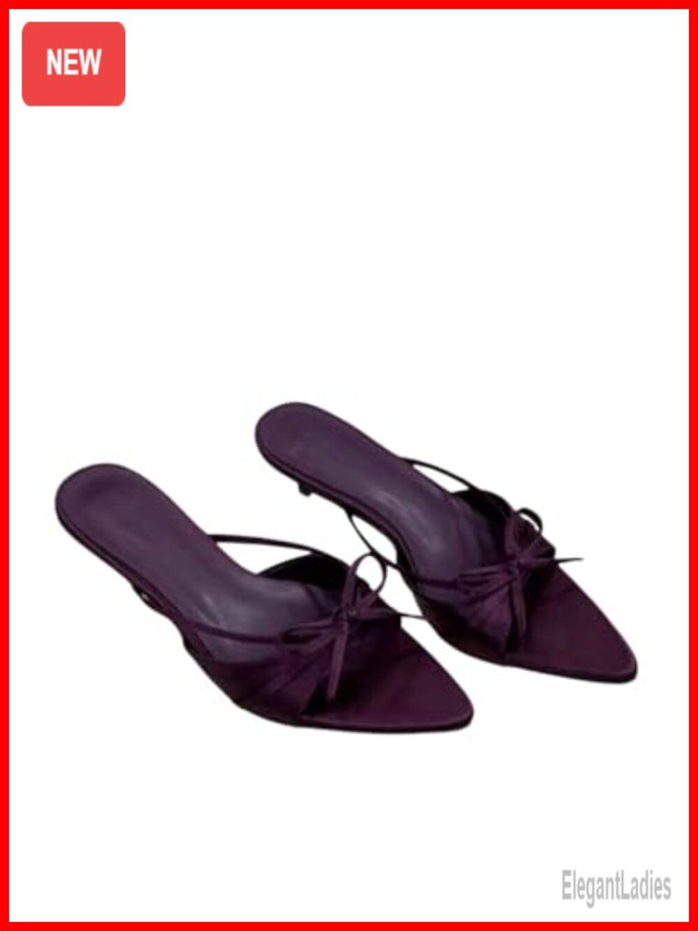 MakeMeChic Faux Leather Kitten Heels Bow Flip Flop Sandals
